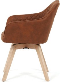 Jídelní židle, hnědá, látka vintage, DCH-435 BR3