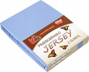 Gumis jersey lepedő 200x220 kék