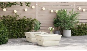 vidaXL 2 db impregnált lucfenyő kerti asztal 60 x 60 x 30 cm