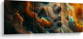 Kép - Arc az űrben (órával) (90x30 cm)
