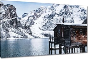 Vászonkép 120x70 Téli kilátás a hegyekkel