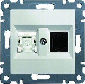 RJ11/12 RJ45 aljzat, fehér Lumina