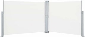 vidaXL krémszínű behúzható oldalsó napellenző 140 x 1000 cm