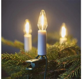 Hosszabbító LED kültéri lánc FELICIA FILAMENT 20xE10 14m átlátszó/meleg fehér IP44