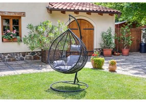 Noela sötétszürke műrattan függőfotel - Bonami Selection