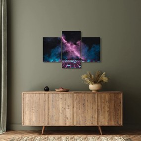 Kép - Rózsaszín-kék füst (90x60 cm)
