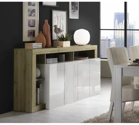 Komód LENOR fehér/barna