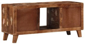 tömör újrahasznosított fa TV-szekrény 105x46x32 cm