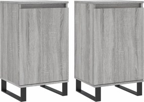 vidaXL 2 db szürke sonoma színű szerelt fa tálalószekrény 40x35x70 cm