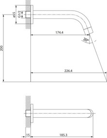 Cersanit S951-554 - Kifolyó rejtett beépítéshez ZEN fekete
