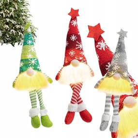 Karácsonyi Törpe Mikulás Manó Karácsonyi Led Világító Lámpa 33 cm