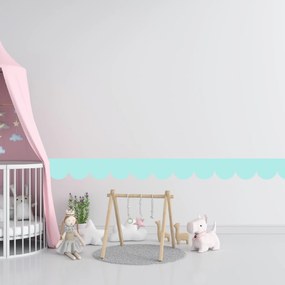 PIPPER. Textil öntapadó tapéta - Mini Ív - Türkiz színű Szín: Sápadt