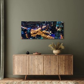 Éjszakai város képe (120x50 cm)