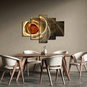 Kép - Absztrakt rózsák tüzes színekben (150x105 cm)
