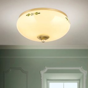 Orion DL 7-673 - Mennyezeti lámpa LANDHAUS 2xE27/60W/230V átm. 28 cm réz/bézs