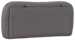 szürke műbőr fejtámla párna 80 cm