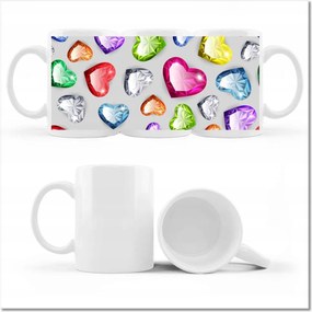 Fotó bögre Gyémánt szívek