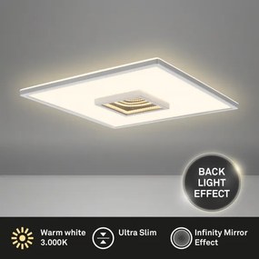 Briloner 3848014 - LED mennyezeti lámpa TORO LED/18W/230V 42x42 cm matt króm