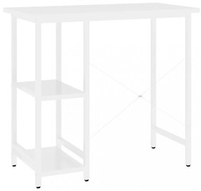fehér MDF és fém számítógépasztal 80 x 40 x 72 cm