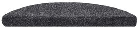 10 db sötétszürke lyukasztott öntapadó lépcsőszőnyeg 56x17x3 cm