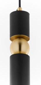 Jupiter 2003 - Csillár zsinóron ALAS 1xGU10/10W/230V fekete/arany