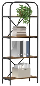 Könyvespolc Füstölt tölgy 60 x 30 x 146 cm Faanyag
