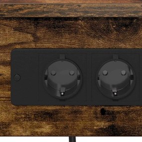 Éjjeliszekrény 2 pcs Füstölt tölgy 41 x 31 x 51 cm Faanyag