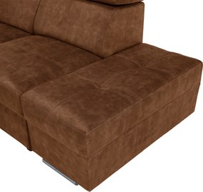 Ülőgarnitúra, barna, jobbos, MALAGA