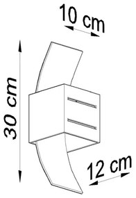 Fali lámpa LORETO 1xG9/40W/230V szürke