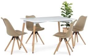 Étkezőgarnitúra Autronic 120x80 cm fehér sakk-matt 10953