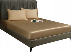 Gumis lepedő 140x200x30 cm Sima Légáteresztő Elegáns Barna