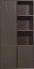 Sötétbarna borovi fenyő moduláris szekrény 108x215 cm Meggy – WOOOD