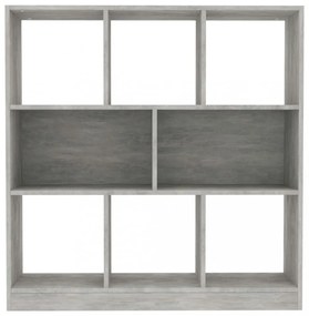 betonszürke szerelt fa könyvszekrény 97,5 x 29,5 x 100 cm