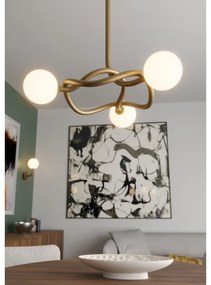 Redo 01-3256 - Rudas csillár CONFUSIO 3xE14/28W/230V átm. 76 cm arany