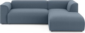 Kék sarokkanapé (jobb oldali-heverő résszel) Merid – Ropez