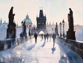 Vászonkép Canvas Építészet Város Prága Csehország Károly Híd 80x60