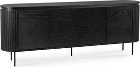 Komoda BECK 200 cm Czterodrzwiowa Czarna