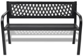 vidaXL fekete acél kerti pad 118 cm