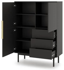 Elegáns Magaskomód Fekete Színben. VIVA VI04