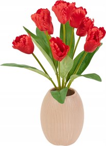 Tulipán művirág 44 cm dekoratív virág váza virágos Piros 9 Db