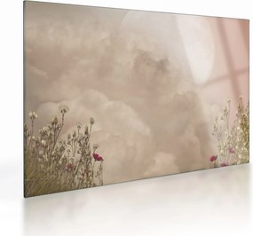 Üveg kép - Rózsaszín telihold (70x50 cm)