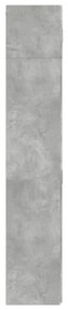 betonszürke szerelt fa tárolószekrény 70 x 42,5 x 225 cm