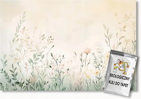 Fotótapéta Flizelina Pasztell Rét Kert Mező Virágok Boho 300x210 ragasztó