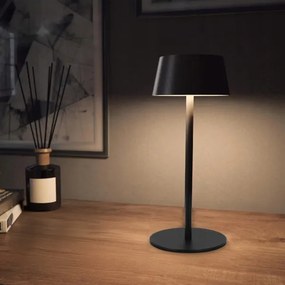 LED dimmelhető érintésvezérelt napelemes lámpa LED/3W/5V USB 1800 mAh IP44 fekete