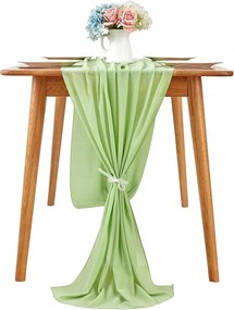 Asztalterítő 70x300cm Zöld Sima Dekorációs öv áldozáshoz és esküvőre