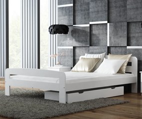 AMI nábytek Nastenka ágy 120x200 tömör fenyő fehér
