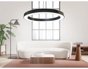 LED Csillár zsinóron LED/60W/230V 4000K átm. 120 cm fekete