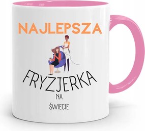 Rózsaszín Bögre Fodrásznak Legjobb Fodrásznak fényképes nyomtatással