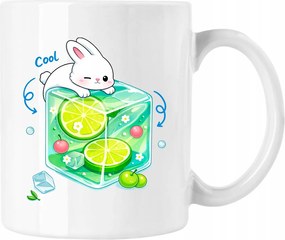 Nyuszi bögre kawaii art fehér 330ml