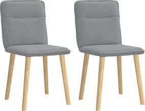 vidaXL 2 db világosszürke szövet étkezőszék